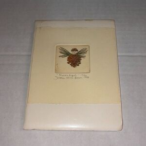 Vintage Susann Foster Brown Signed Pinecone Angel Numbered Signed 17/50 1993